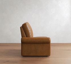 Build Your Own PB Comfort Modern Roll Arm Leather Reclining Sectional