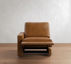 Build Your Own PB Comfort Modern Square Arm Leather Reclining Sectional
