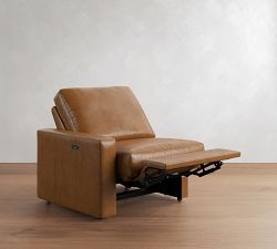 Build Your Own PB Comfort Modern Square Arm Leather Reclining Sectional