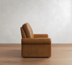 PB Comfort Modern Roll Arm Leather Recliner