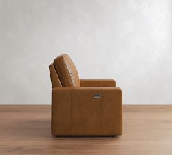 PB Comfort Modern Square Arm Leather Recliner