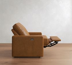 PB Comfort Modern Square Arm Leather Recliner