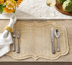 Sully Scalloped Abaca Placemats - Set of 4