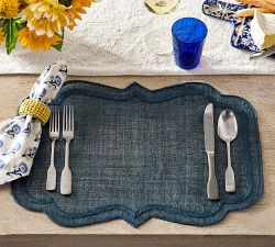 Sully Scalloped Abaca Placemats - Set of 4