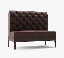 Hayworth Leather Banquette - 50" Double Seat