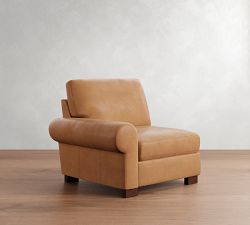 Build Your Own Turner Roll Arm Leather Sectional