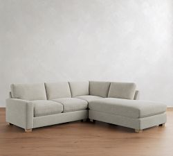 PB Comfort Modern Square Arm 3-Piece Bumper Sectional (106")