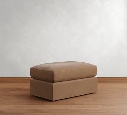 Westwood Slim Arm Leather Ottoman