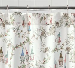 Forest Gnome Organic Shower Curtain