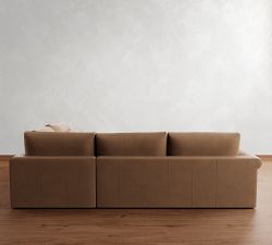 Westwood Roll Arm Deep Seat Leather 3-Piece Sectional