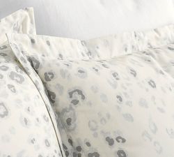 Snow Leopard Percale Duvet Cover