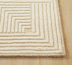 Geo Block Hand-Tufted Wool Rug