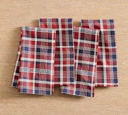 Madras Americana Cotton/Linen Napkins - Set of 4