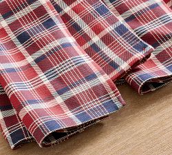 Madras Americana Cotton/Linen Napkins - Set of 4