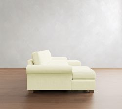 PB Comfort Modern Roll Arm Double Chaise Sectional (135"-170")