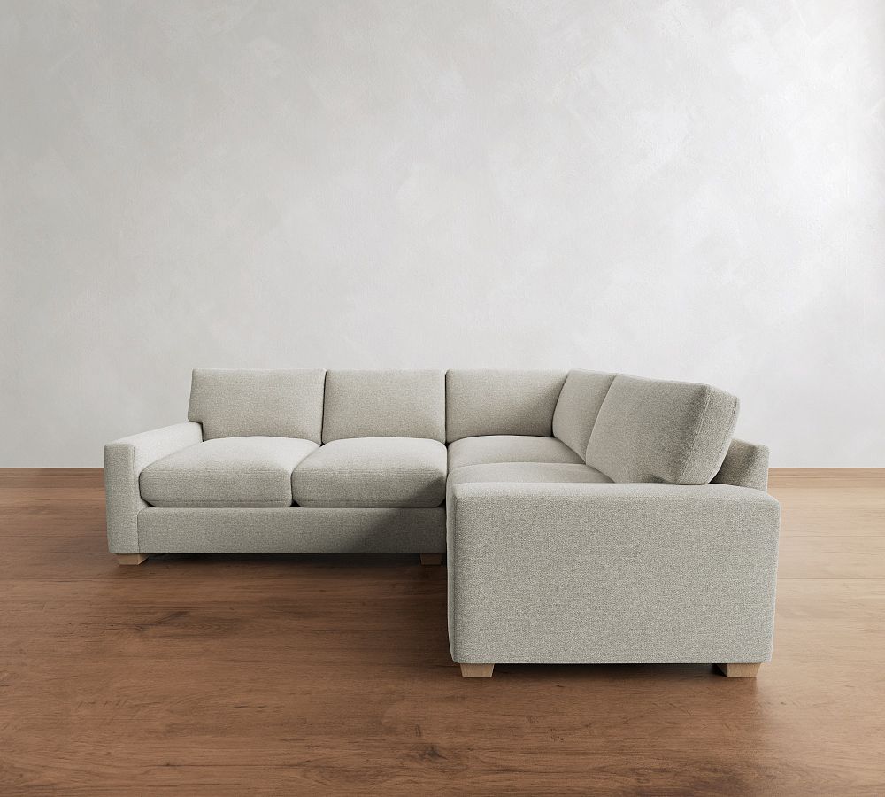 PB Comfort Modern Square Arm 3-Piece Sectional (106") by Pottery Barn