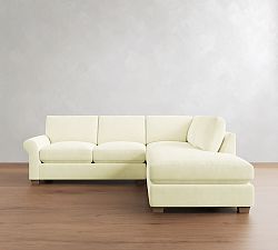 PB Comfort Modern Roll Arm 3-Piece Bumper Sectional (106")