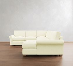 PB Comfort Modern Roll Arm L-Shaped Chaise Sectional (137")