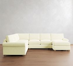 PB Comfort Modern Roll Arm L-Shaped Chaise Sectional (137")