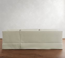 York Slope Arm Slipcovered Chaise Sectional (84"&ndash;114")
