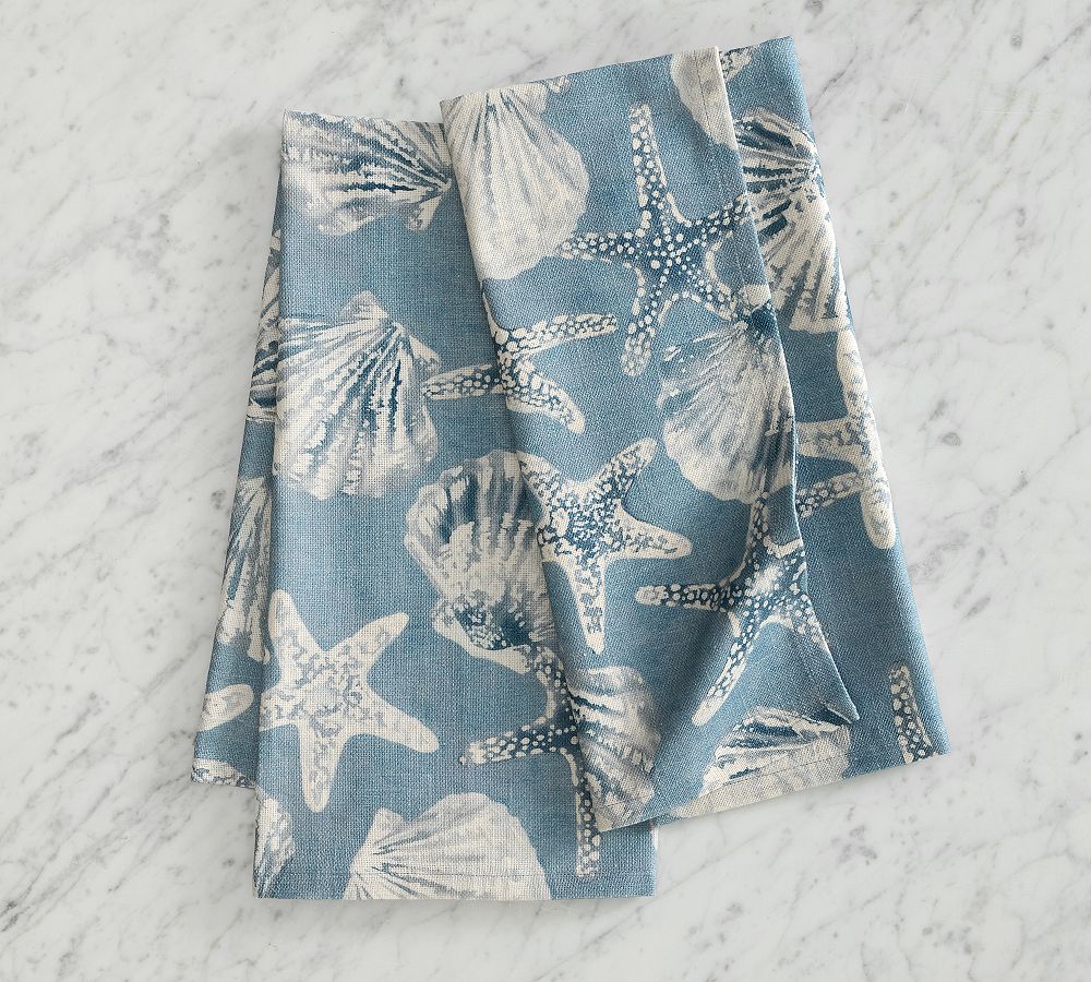 Shell & Starfish Organic Cotton Tea Towels - Set of 2