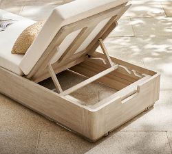 Aptos Outdoor Single Chaise with Wheels