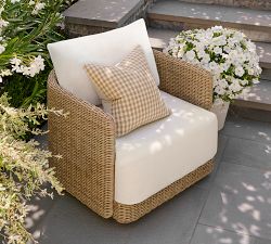 Blaine Check Outdoor Pillow