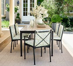 Ellis Metal Rectangular Outdoor Dining Table (86")