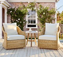 Westport Wicker Swivel Outdoor Lounge Chair