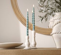 Flameless Spiral Taper Candle