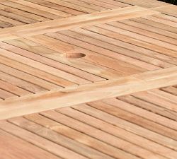 Nassau Teak Oval Extendable Outdoor Dining Table (59"-118")