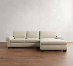 Turner Roll Arm Chaise Sectional (107"&ndash;132")