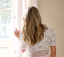 LoveShackFancy Embellished Rosette Curtain