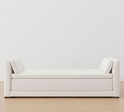 Open Box: Luna Daybed Sleeper (89"), Performance Textured Weave - White