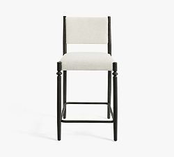 Estelle Upholstered Metal Stool