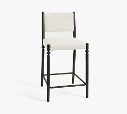 Estelle Upholstered Metal Stool