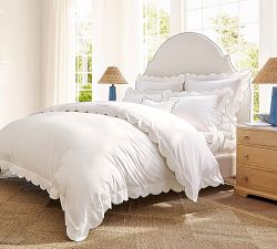 Scalloped Embroidered Duvet Cover