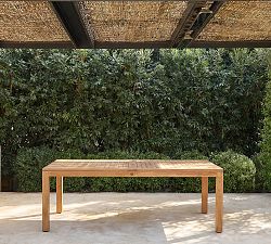 Saldano Teak Rectangular Outdoor Dining Table (63"-87")