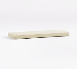 Cushion Cover Only: Indio Outdoor Coastal Dining Bench; High Performance Canvas, Natural