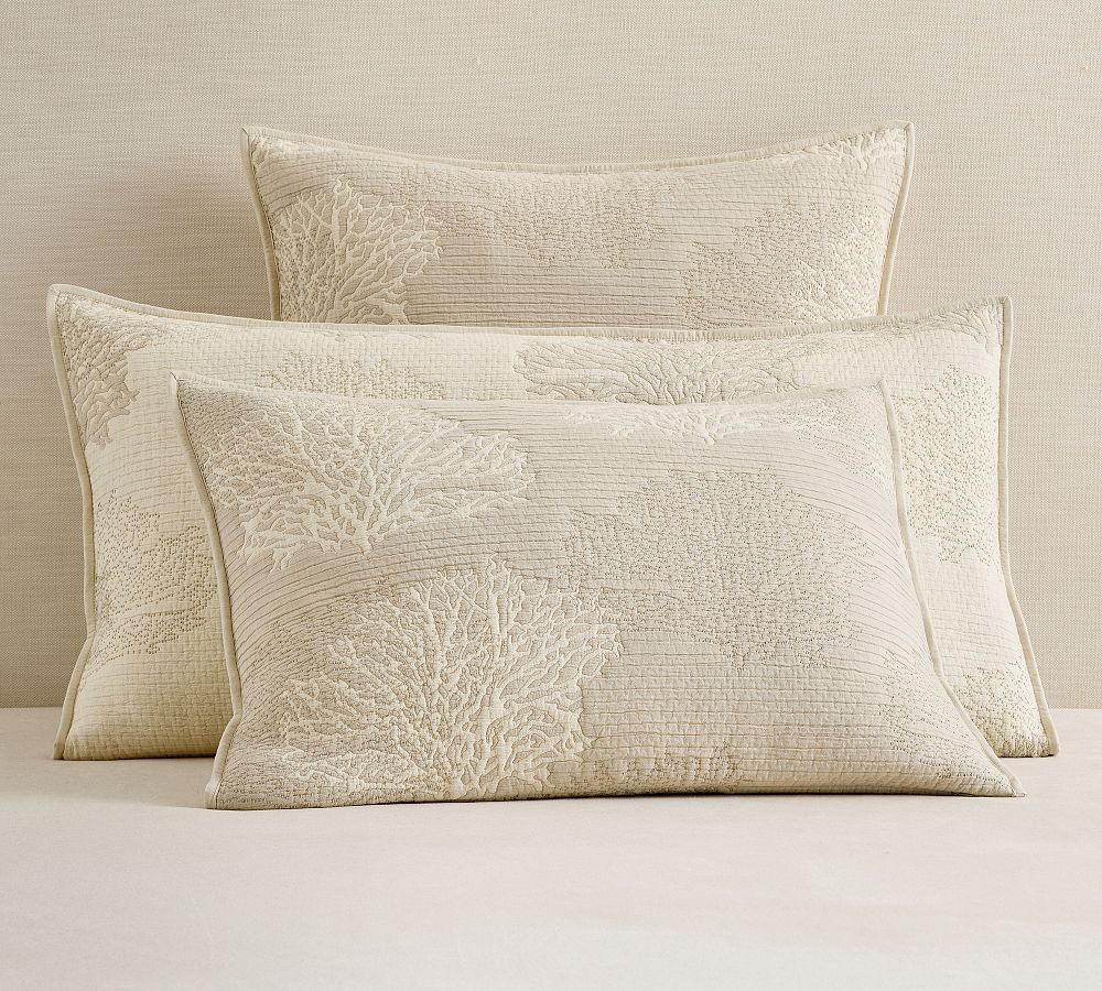 Coral Reversible Quilted Sham by Pottery Barn