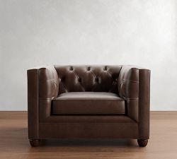 Chesterfield Square Arm Leather Chair