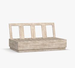 Indio Eucalyptus Modern Platform Outdoor Loveseat (57")