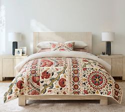 Paige Suzani Embroidered Lumbar Pillow