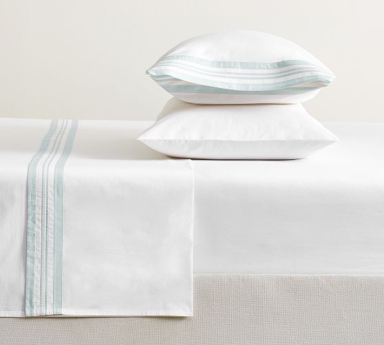 Addison Border Percale Sheet Set by Pottery Barn