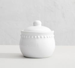 Emma Beaded Stoneware Sugar Bowl