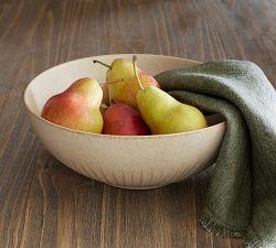 Ridge Textured Stoneware Serving Bowl