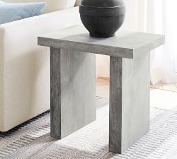Vaccaro Rectangular Concrete End Table