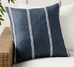 Sunbrella® Recycled Candlewick Striped Outdoor Pillow