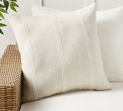 Sunbrella® Recycled Candlewick Striped Outdoor Pillow