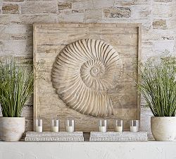 Wooden Shell Carved Wall Art